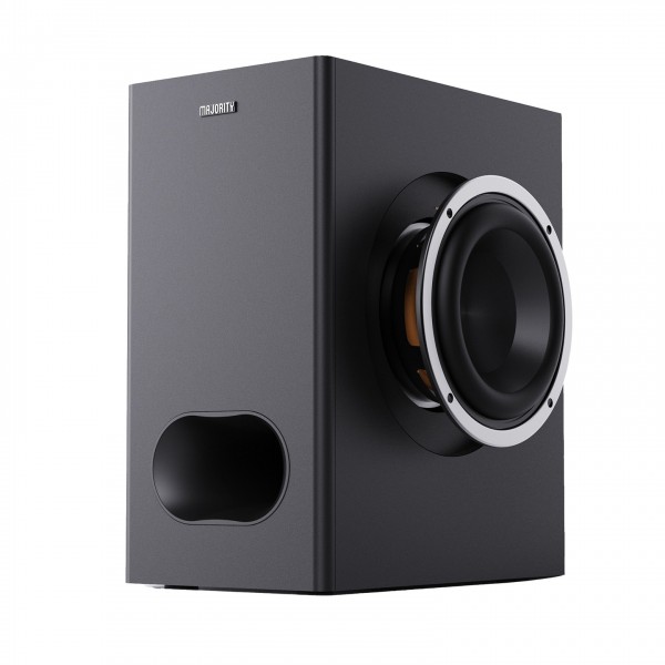 Majority Sierra Plus | Dolby Atmos 2.1.2 Bluetooth Soundbar with Wireless Subwoofer - sub partial exploded 