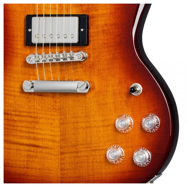 Epiphone SG Modern Figured, Mojave Burst controls 