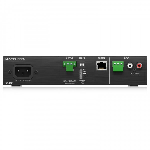 Lab Gruppen CA2401 240W Commercial Amplifier - Rear 1