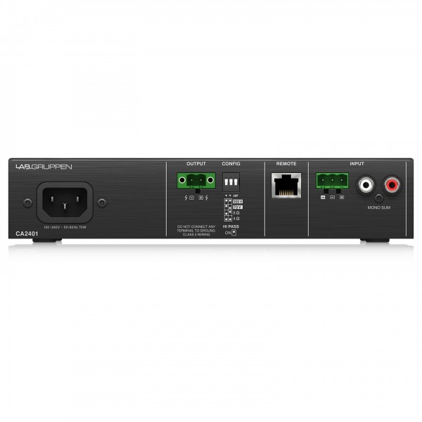 Lab Gruppen CA2401 240W Commercial Amplifier - Rear 2