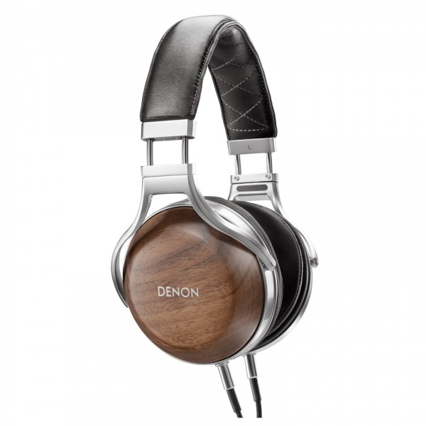 Denon AH-D7200 Reference Quality Over-Ear Headphones - Side View and cable