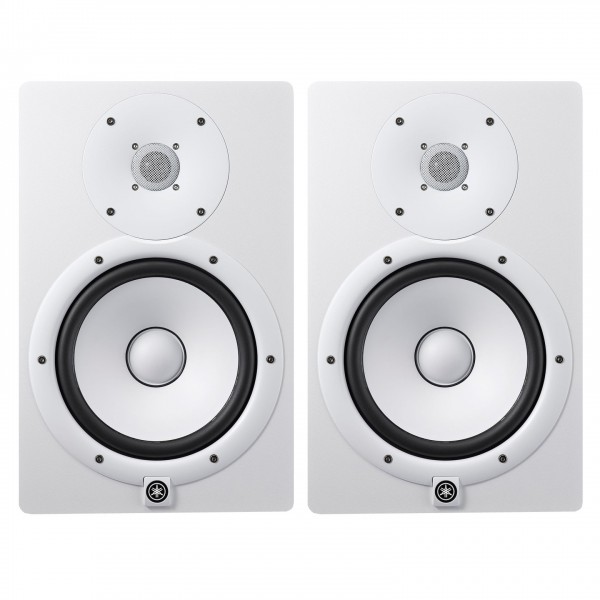 Yamaha HS8 Full-Range Studio Monitor Pair, White - Bundle