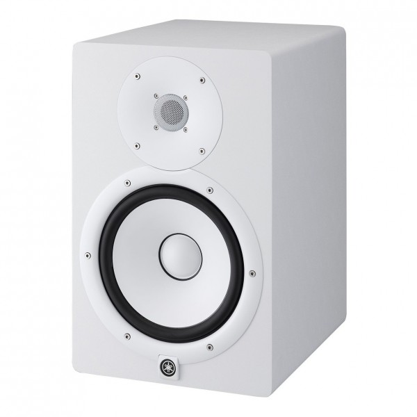 Yamaha HS8 Studio Monitors, White - Angled