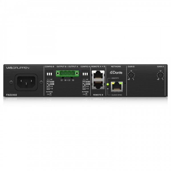 Lab Gruppen FAD2402 2 x 240W Commercial Amplifier with Dante - Rear 2