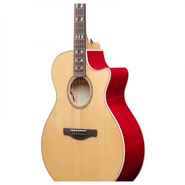 Ibanez AE170, Natural Top Transparent Red Back and Sides 