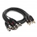 8-Way XLR (F) - 6.35mm (M) TRS Loom by Studiospares, 2.5m