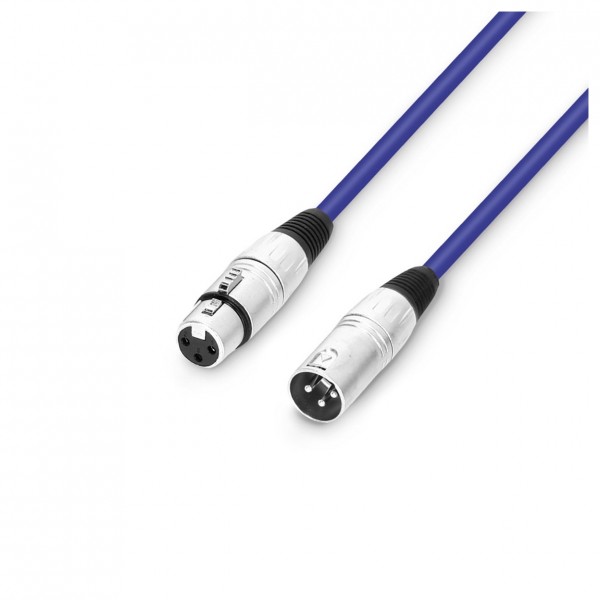 Adam Hall 3 STAR XLR Microphone Cable, 1m Blue