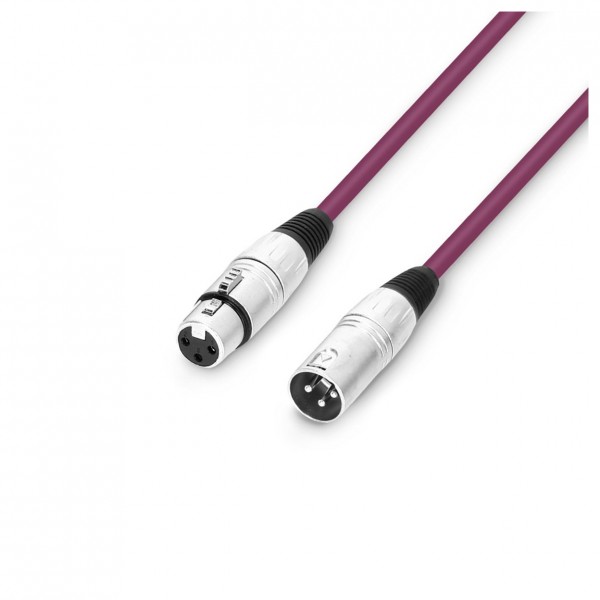 Adam Hall 3 STAR XLR Microphone Cable, 1m Purple