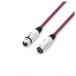 Adam Hall 3 STAR XLR Microphone Cable, 1m Purple