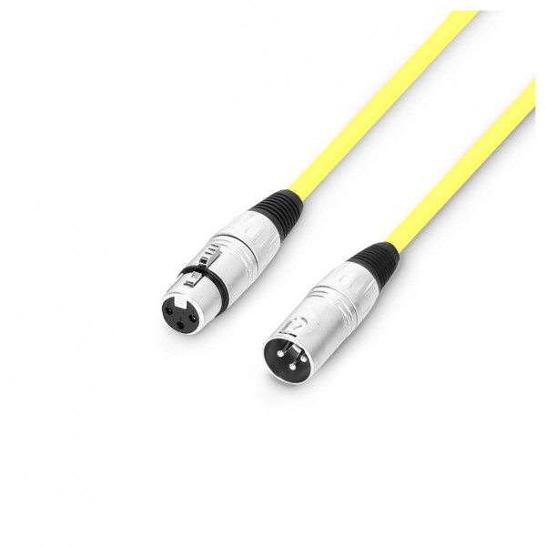 Adam Hall 3 STAR XLR Microphone Cable, 50cm Yellow