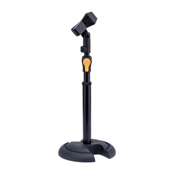 Hercules MS100BPLUS Low Profile EZ Grip Microphone Stand with Round Base