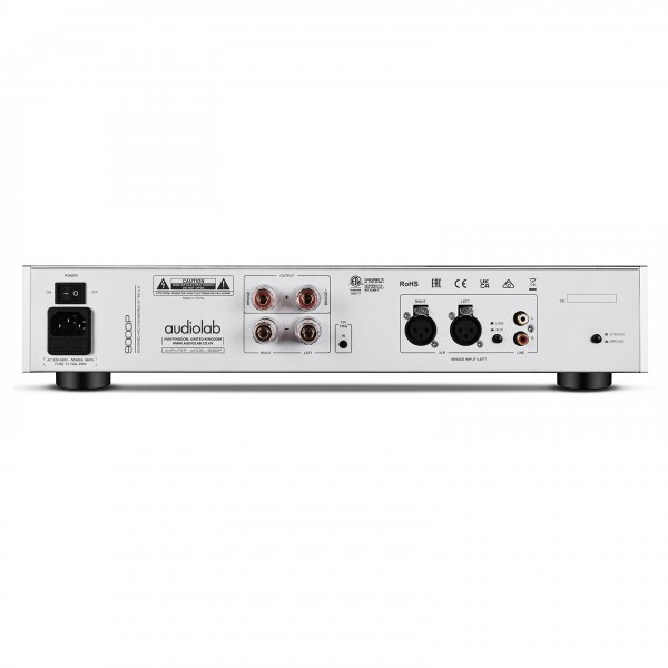Audiolab 9000-P Stereo Power Amplifier - Dual-Mono Class AB, Silver - rear 