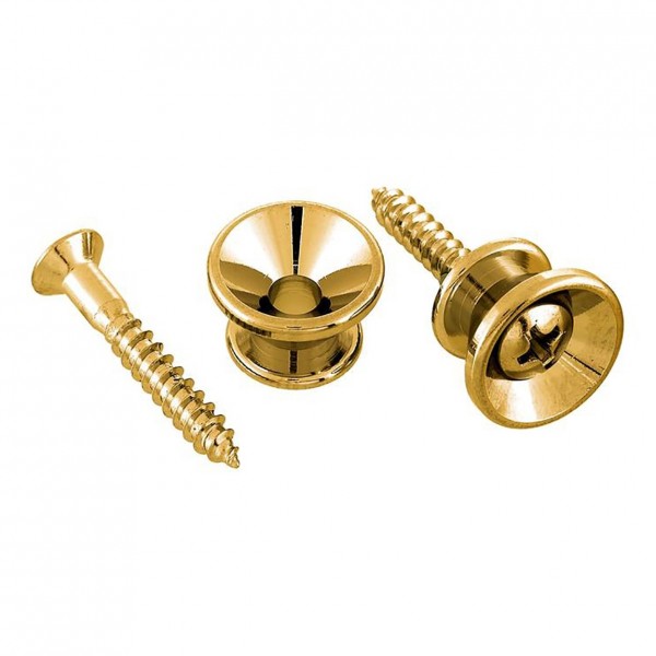 AllParts Strap Button Gold (2 Pack)