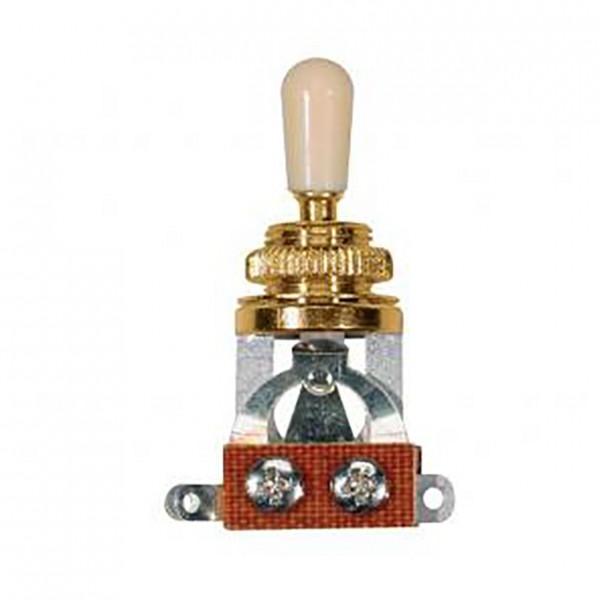 Boston 3-way toggle switch gold, cream tip