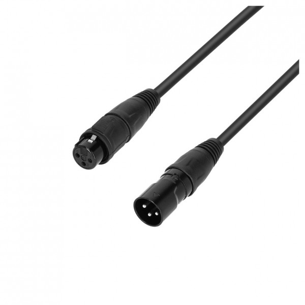 Adam Hall 4 STAR Rean IP65 Rated 3-pin DMX Lighting Cable, 3m