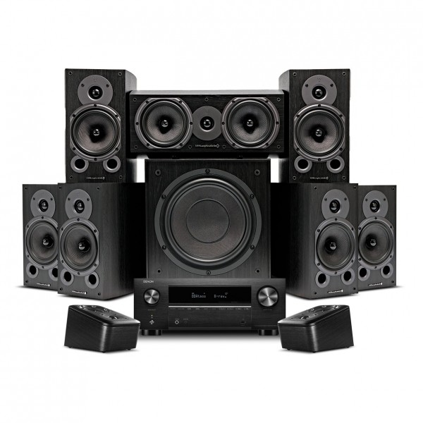 Denon AVC-X3800H & Wharfedale Diamond 9 7.1.2 Speaker Package, Black