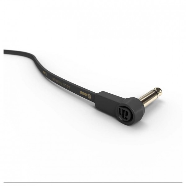 Adam Hall 4 STAR Rean Unbalanced Angled 1/4" Jack TS Patch Cable, 15cm - 7