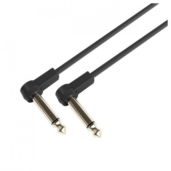 Adam Hall 4 STAR Rean Unbalanced Angled 1/4" Jack TS Patch Cable, 30cm - 5
