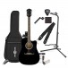 Fender FA-125CE Dreadnought Electro Acoustic with Complete Acoustic Guitar Accessory Pack