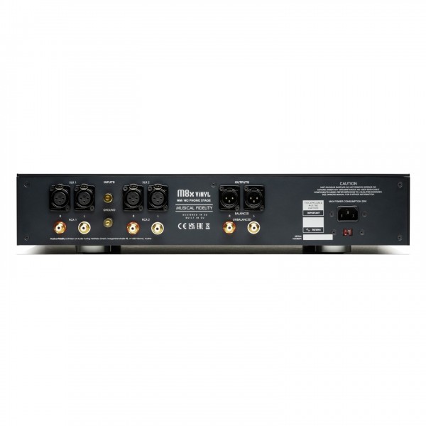 Musical Fidelity M8x Discrete Phono Preamp, Black - rear 