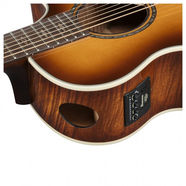 Ibanez AE3007FMH 7 String, Tobacco Edge Burst AIRport