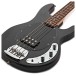 Sterling Stingray Ray4 Bass, Transparent Black