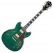 Ibanez AS93FM, Transparent Moss Green front 