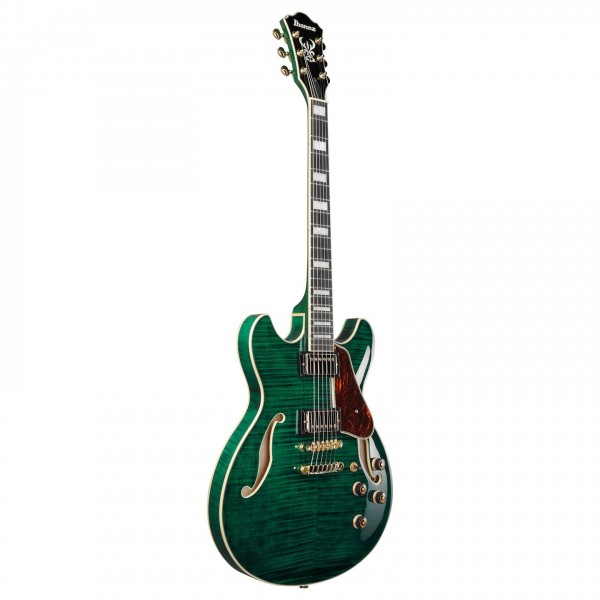 Ibanez AS93FM, Transparent Moss Green - side 