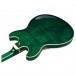 Ibanez AS93FM, Transparent Moss Green - back neck 