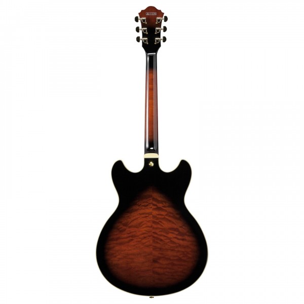 Ibanez AS93QMSP, Dark Brown Sunburst back 