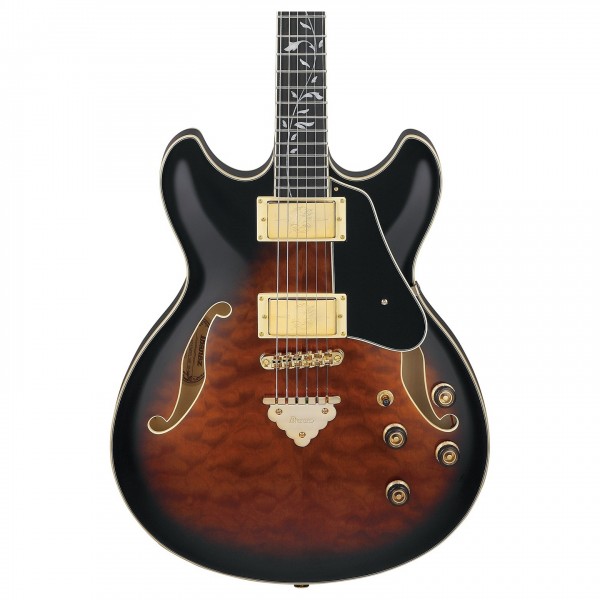 Ibanez AS93QMSP, Dark Brown Sunburst body 