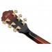 Ibanez AS93QMSP, Dark Brown Sunburst headstock back 