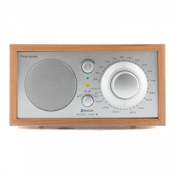 Tivoli Audio Model One BT AM/FM Radio, Cherry / Silver - front 