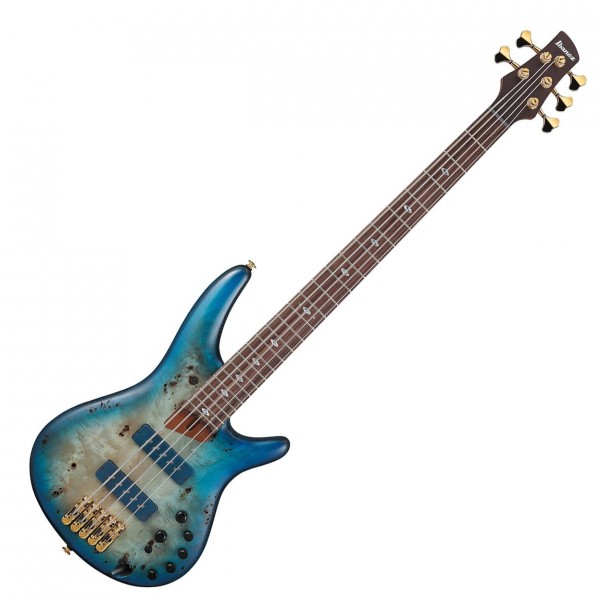 Ibanez SR6605 Prestige 5 String, Ghost Fleet Blue Burst front 