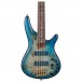 Ibanez SR6605 Prestige 5 String, Ghost Fleet Blue Burst body 