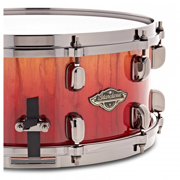 Tama Starclassic Walnut/Birch 14" x 6.5" Snare Drum, Vermillion Bosse Fonce Fade
