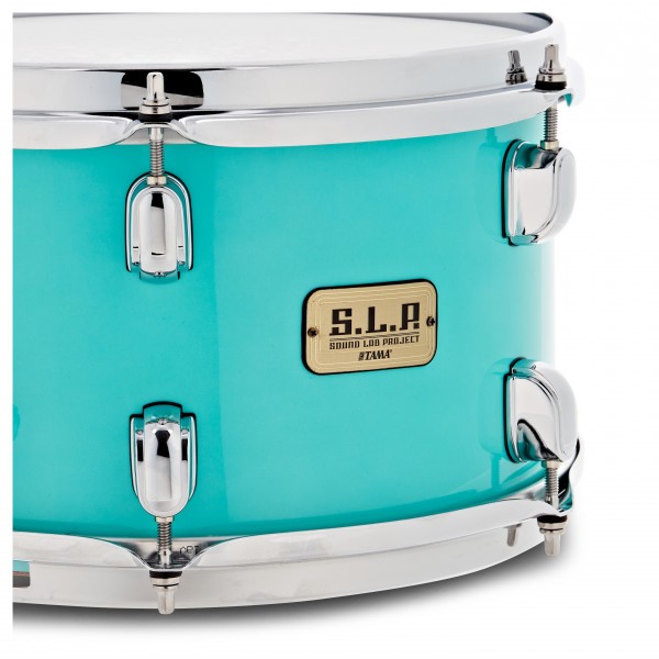 Tama SLP 12" x 7" MOD Bubinga Snare Drum - Philo Tsoungui Signature, Electro Turquoise