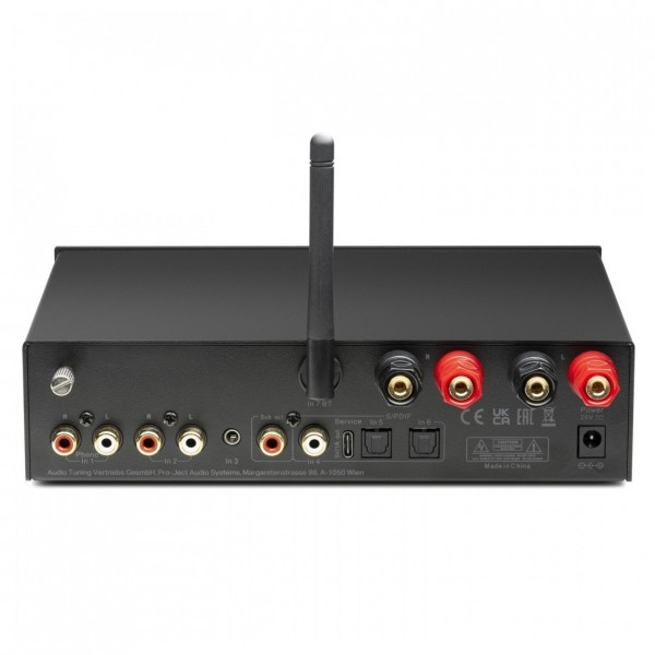 Pro-Ject Stereo Box E Amplifier, Black - Rear view