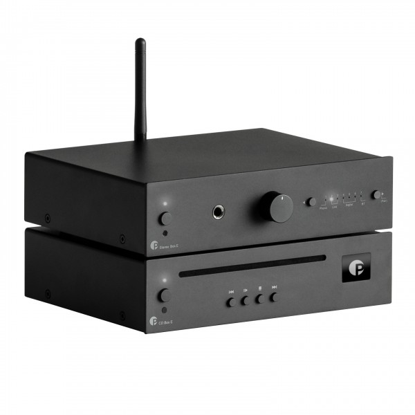Pro-Ject CD Set E, Black - Close up of CD Box E and Stereo Box E