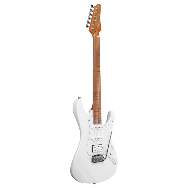 Ibanez AZ2204 Prestige, Pearl White side 