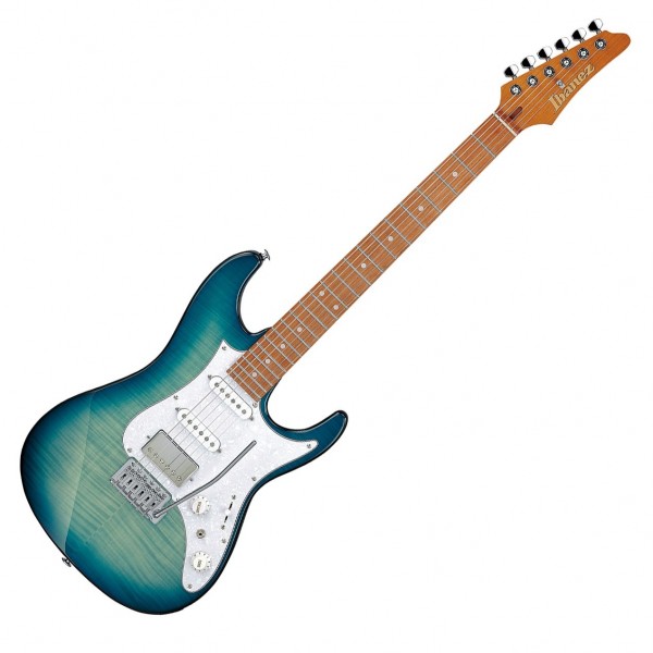 Ibanez AZ22S1F, Transparent Turquoise Burst front 