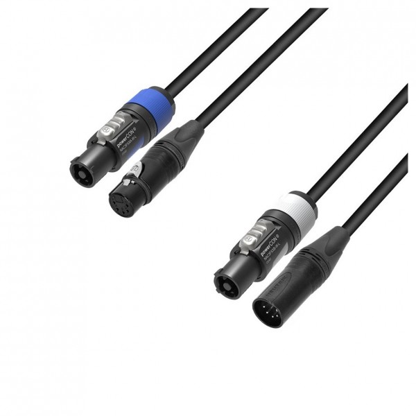 Adam Hall 5 STAR Neutrik 5-pole XLR to powerCON, Hybrid Cable, 10m