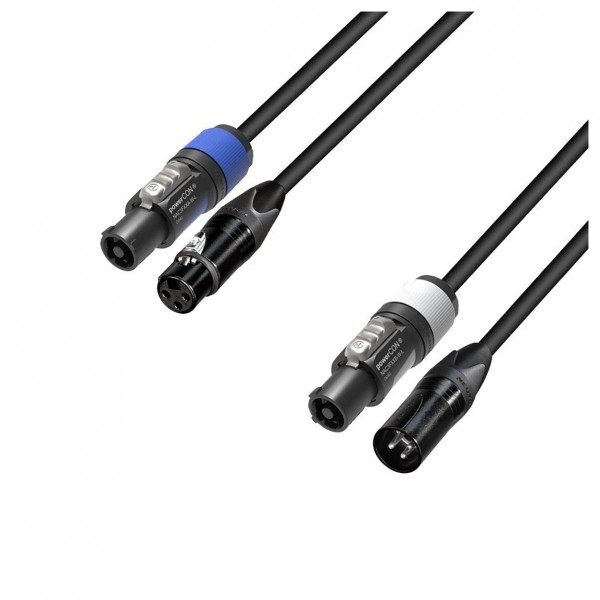 Adam Hall 5 STAR Neutrik DMX 3-Pin to powerCON, Hybrid Cable, 3m