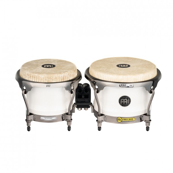Meinl Percussion Artist Series Bongo Roberto Serrano, Remo Fiberskyn Heads, 7" & 8 1/2", Pearl White