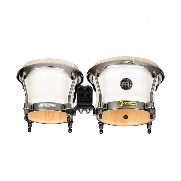 Meinl Percussion Artist Series Bongo Roberto Serrano, Remo Fiberskyn Heads, 7" & 8 1/2", Pearl White