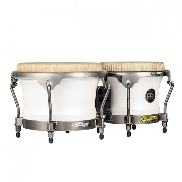 Meinl Percussion Artist Series Bongo Roberto Serrano, Remo Fiberskyn Heads, 7" & 8 1/2", Pearl White