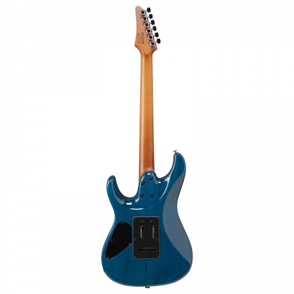 Ibanez AZ24S1F, Transparent Turquoise Burst back 