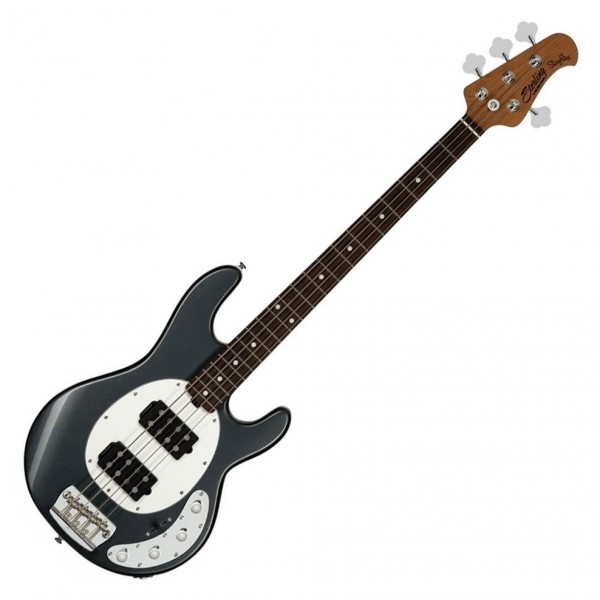 Sterling Stingray Ray34 HH Bass, Charcoal Frost