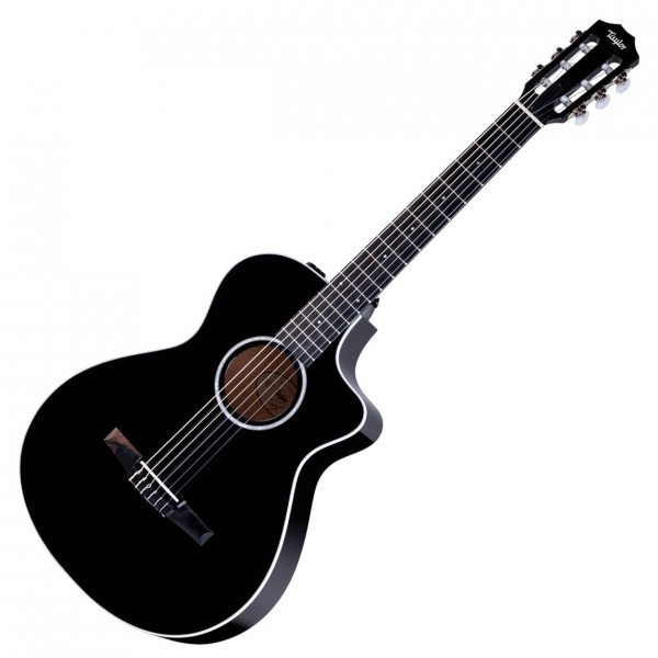 Taylor 212ce-N BLK Plus LTD Grand Concert Nylon String Electro Acoustic, Black front