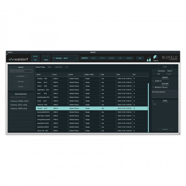 Waldorf Blofeld Plugin - Browser